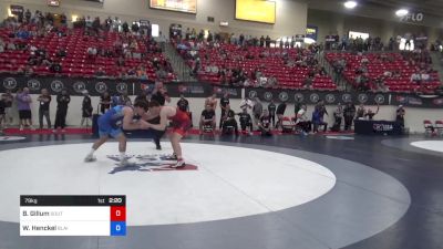 79 kg Rnd Of 16 - Bradley Gillum, Southern Illinois Regional Training Center vs William Henckel, Blairstown Wrestling Club