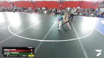 122-127 lbs Round 1 - Sydney Andrews, Wisconsin vs Amelia Adams, Wisconsin