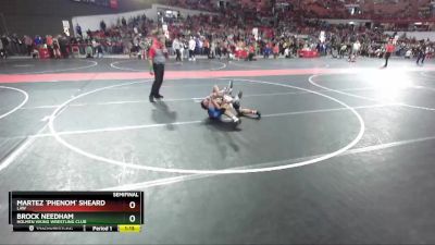 100 lbs Semifinal - Martez `Phenom` Sheard, LAW vs Brock Needham, Holmen Viking Wrestling Club