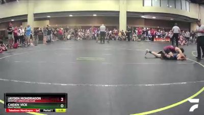 117 lbs Quarterfinal - Caiden Vick, Unattached vs Jayden Mondragon, Newport Wrestling Club