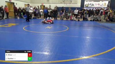 75 lbs Round Of 32 - River Miker, Clarksburg vs Louden Radtke, ESC T3 Punishers