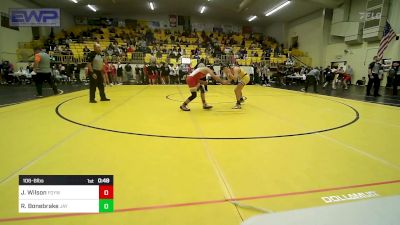 106-B lbs Quarterfinal - Jaxon Wilson, Fort Gibson Youth Wrestling vs Remington Bonebrake, Jay