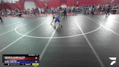 77 lbs Round 1 - Memphis Burkhalter, Sarbacker Wrestling Academy vs Alex Martin, Ringers Wrestling Club