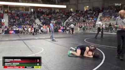 110 lbs Quarterfinal - Gemma Geiger, Ogden`s Outlaws vs Arianna Weigel, Russell