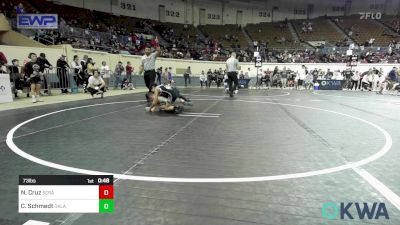 73 lbs Consi Of 4 - Nathan Cruz, Scrap Yard Training vs Carter Schmedt, Oklahoma Wrestling Academy