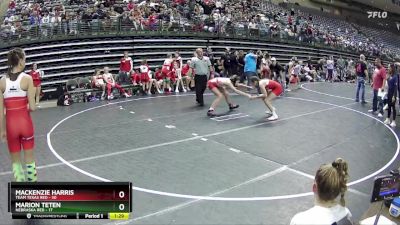 107 lbs Round 4 (6 Team) - MacKenzie Harris, Team Texas Red vs Marion Teten, Nebraska Red