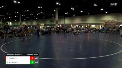 160 lbs Placement Matches (16 Team) - Justin St. John, Alpha Wrestling vs Caleb Cassidy, PAL Tropics