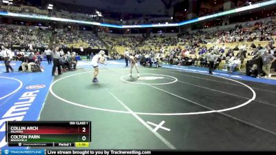 150 Class 1 lbs 1st Place Match - Colton Parn, Brookfield vs Collin Arch, Palmyra