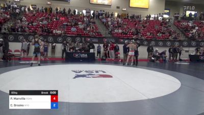 65 kg Rnd Of 16 - Pierson Manville, Pennsylvania vs Cole Brooks, Wyoming Wrestling Reg Training Ctr