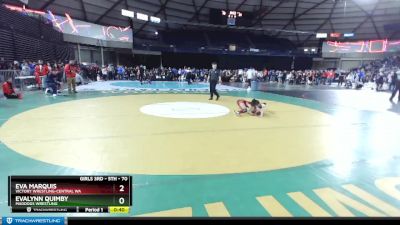 70 lbs Quarterfinal - Eva Marquis, Victory Wrestling-Central WA vs Evalynn Quimby, Maddogs Wrestling