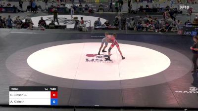 113 lbs Rnd Of 64 - Caleb Gibson, Virginia vs Aaron Klein, California