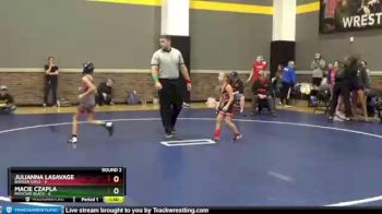 58 lbs Round 2 (12 Team) - Julianna Lasavage, Badger Girls vs Macie Czapla, Missouri Black