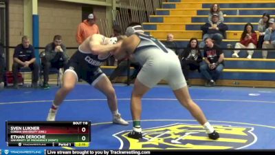 285 lbs Cons. Round 2 - Ethan DeRoche, University Of Providence (Mont.) vs Sven Lukner, Corban University (Ore.)