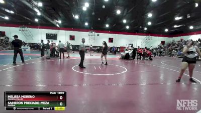 Champ. Round 1 - Saiheron Preciado-Meza, Marina vs Melissa Moreno, Paloma Valley