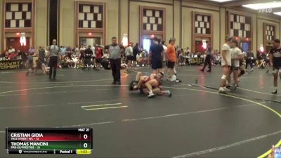 167 lbs Finals (8 Team) - Cristian Gioia, Yale Street WC vs Thomas Mancini, Pro Ex/Prestige