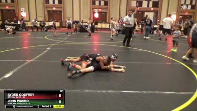 65 lbs Round 3 (4 Team) - John Wasko, Armory Athletics vs Ayden Godfrey, Revival Blue