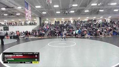 55-60 lbs Quarterfinal - Annabelle Medina, Kansas City vs Tj Coufal, 2TG