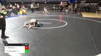 55 lbs Round Of 32 - Trevor Maloney, Cochranton vs Hunter Vermeulen, Northwestern Lehigh