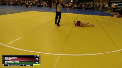 60 lbs Semifinal - Ben Roberts, Minneota vs Zayne Ranvek, K-M