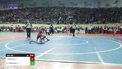 80 lbs Round Of 64 - Jeremiah Andrews, Lincoln Christian vs Destin Albanese, Taft Middle School