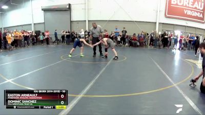 93 lbs Cons. Round 2 - Easton Arneault, Poquoson Athletic Association vs Dominic Sanchez, FCA Wrestling Team VA