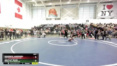 47 lbs 1st Place Match - Maverick Andidero, Deep Roots Wrestling Club vs Bentley Bliss, Pioneer Youth Wrestling