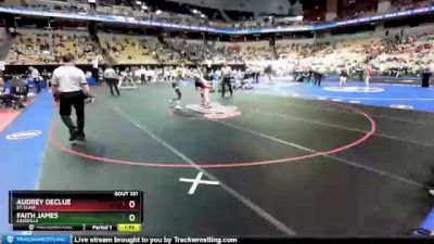 130 Class 1 lbs Quarterfinal - Faith James, Cassville vs Audrey Declue, St. Clair