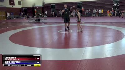 12U-1 lbs Round 1 - Lou Reiter, Immortal Athletics WC vs Zadie Helmrich, Lisbon Matpack