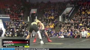 175 lbs Finals (8 Team) - Logan Ryan, Hudson Area HS vs Jacob Britten, Bronson HS