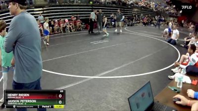 65 lbs Round 2 (6 Team) - Henry Riesen, Indiana Blue vs Jaxson Peterson, Nebraska Blue