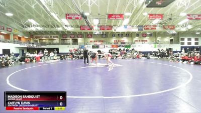 155 lbs 1st Place Match - Caitlyn Davis, Southern Oregon University vs Madison Sandquist, Sacred Heart