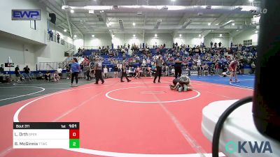 119 lbs Quarterfinal - Luke Orth, Sperry Wrestling Club vs Braxton McGinnis, Team Tulsa Wrestling Club