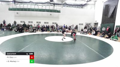 120 lbs Consi Of 8 #1 - Ronny Diaz, Portland/Cromwell vs Sam Markaj, Notre Dame-West Haven