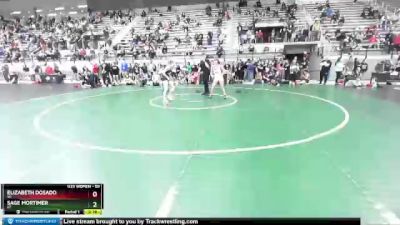 50 lbs Quarterfinal - Elizabeth Dosado, VA vs Sage Mortimer, UT