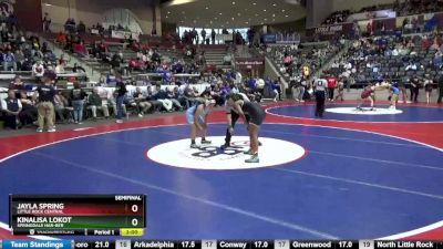 6A 140 lbs Semifinal - Jayla Spring, Little Rock Central vs Kinalisa Lokot, Springdale Har-Ber