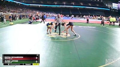 Girls-115 lbs Quarterfinal - Sunni LaFond, Gaylord HS vs Rayna Richardson, Brighton HS