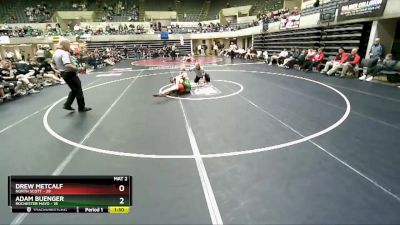 120 lbs Finals (8 Team) - Adam Buenger, Rochester Mayo vs Drew Metcalf, North Scott