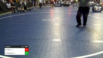 100 lbs Consy 2 - Ashton Falls, Keystone Central vs Hunter Neuhard, Williamsport