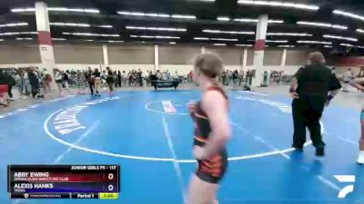 117 lbs Quarterfinal - Abby Ewing, Spring Klein Wrestling Club vs Alexis Hanks, Texas