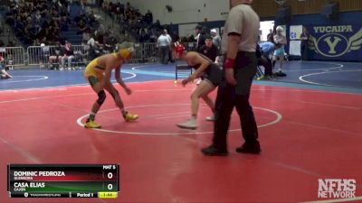 106 lbs Champ. Round 2 - Dominic Pedroza, Glendora vs Casa Elias, Cajon