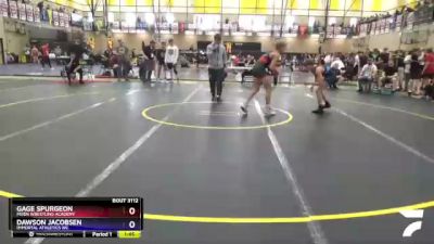 120 lbs Quarterfinal - Gage Spurgeon, Moen Wrestling Academy vs Dawson Jacobsen, Immortal Athletics WC