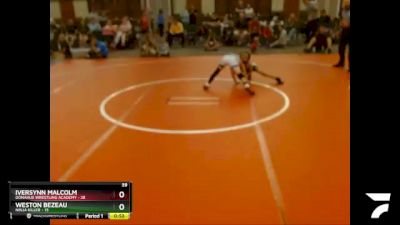 64 lbs Semis & 1st Wrestleback (8 Team) - Iversynn Malcolm, Donahue Wrestling Academy vs Weston Bezeau, Ninja Killer