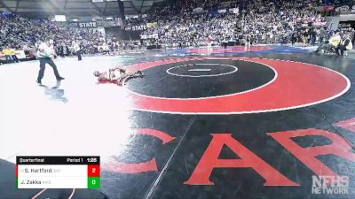 4A 132 lbs Quarterfinal - Stone Hartford, South Kitsap vs Jaheem Zakka, Kentridge