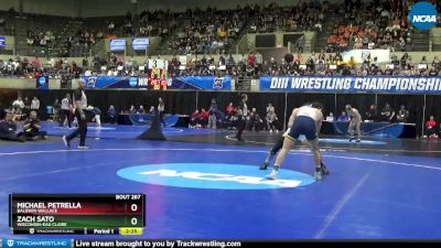 149 lbs Semifinal - Michael Petrella, Baldwin Wallace vs Zach Sato, Wisconsin-Eau Claire