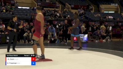 130 lbs 1st Place Match - Adam Coon, Cliff Keen Wrestling Club vs Courtney Freeman, Marines