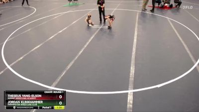 Champ. Round 1 - Jordan Klinkhammer, Farmington Wrestling Club vs Theseus Yang-Elson, Summit Wrestling Academy