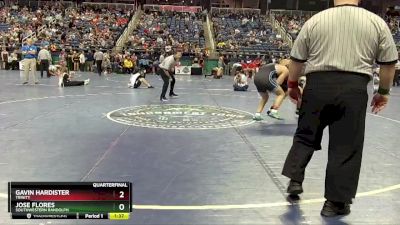 2A 215 lbs Quarterfinal - Gavin Hardister, Trinity vs Jose Flores, Southwestern Randolph