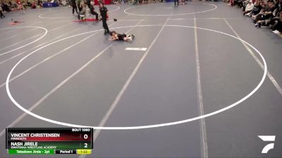 53-58 lbs Champ. Round 1 - Nash Jirele, Owatonna Wrestling Academy vs Vincent Christensen, Minnesota