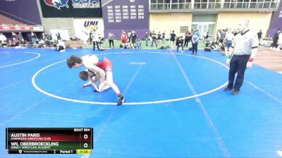 138 lbs Cons. Round 7 - Wil Oberbroeckling, Sebolt Wrestling Academy vs Austin Paris, Champions Wrestling Club