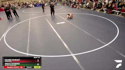 44-47 lbs Cons. Round 1 - Oliver Durant, Minnesota vs Reece Rankins, Blaine Wrestling